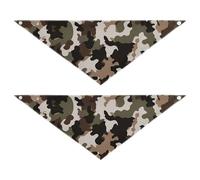 Bandana rétro marron pour chien - Bavoir réglable - Accessoire de vacances pour chiens et chats