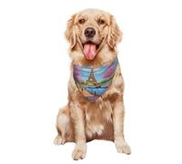 Bandana Romantique Parisien Eiffe pour Chien, Costume pour Chat, écharpe pour Petits, Moyens et Grands Chiens et Chats