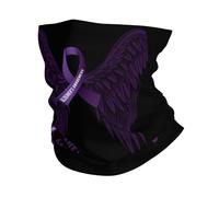 Bandana Ruban Blanc De Sensibilisation À La Maladie D'Alzheimer Respirant Écharpe Élastique Balaclava pour Escalade Ski Toutes Saisons
