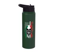 Bandana squelette du Mexique Indépendance Fière du Mexique Drapeau des États-Unis Stainless Steel Insulated Water Bottle