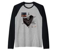 Bandana Squelette Western désert Lune Gothique Americana Hors-la-Loi Manche Raglan