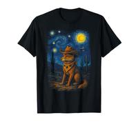 Bandana Starry Night Fox Western Cowboy Space Desert T-Shirt