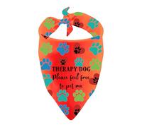 Bandana thérapeutique pour chien avec inscription « Please Feel Free To Pet Me » - Cadeau de dressage pour chien (Feel Free To Pet Me)