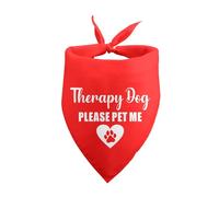 Bandana Therapy Dog Please Pet Me - Écharpe Adopt Me pour Chiens - Accessoire Photo Amusant pour Animal de Compagnie - Cadeau pour Les Amoureux des Chiens