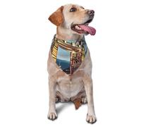 Bandana Tower Bridge in London pour chien et chat de petite et moyenne taille, accessoire photo, bandana triangulaire réglable et lavable