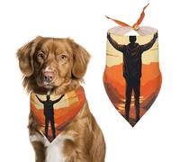 Bandana triangle à bras ouverts pour chien - Lavable - En polyester - Joli bandana pour animaux de compagnie - Pour chiens et chats de taille moyenne et grande