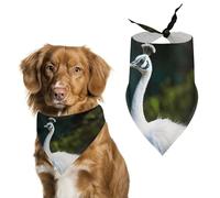 Bandana triangle blanc en polyester lavable pour chiens et chats de taille moyenne et grande