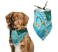 Bandana triangle bleu clair pour chien en polyester lavable en forme de papillon mignon bandana pour chiens et chats de taille moyenne et grande