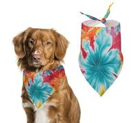 Bandana triangle coloré pour chien - Lavable - En polyester - Pour chiens et chats de taille moyenne et grande