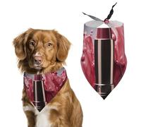 Bandana triangle en polyester lavable pour chien rouge à lèvres mignon bandana pour chiens et chats de taille moyenne et grande
