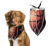 Bandana triangle pour chien de basket-ball lavable en polyester pour chiens et chats de taille moyenne et grande