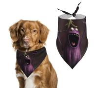 Bandana triangle violet aubergine pour chien - Lavable en polyester - Joli bandana pour animaux de compagnie - Pour chiens et chats de taille moyenne et grande