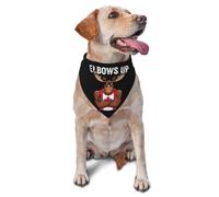 Bandana Triangulaire Elbows Up Canadian Moose Dog pour Chats et Chiens, Ajustable, décoratif, Lavable et Durable.