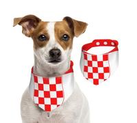 Bandana triangulaire en coton lavable avec drapeau de la République de Croatie pour chien, chat et chat de petite, moyenne et grande taille, noir