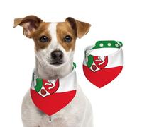 Bandana triangulaire en coton lavable avec drapeau de la Rhénanie du Nord Westphalie pour chien et chat de petite, moyenne et grande taille, noir