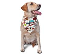 Bandana Triangulaire pour Chien, Bavoir pour Animaux de Compagnie, à Porter au Quotidien et pour Les Anniversaires de Chats et de Chiens - Symboles de Londres