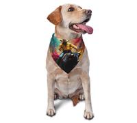 Bandana Triangulaire pour Chien, Bavoir pour Animaux de Compagnie, à Porter au Quotidien et pour Les Anniversaires des Chats et des Chiens - Taureau coloré Western Man