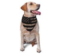 Bandana Triangulaire pour Chien, Bavoir pour Animaux de Compagnie, à Porter au Quotidien et pour Les Anniversaires, pour Chats et Chiens - Drapeau américain avec Camouflage désert