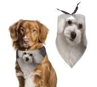 Bandana triangulaire pour chien caniche français lavable en polyester pour chiens de taille moyenne et grande taille