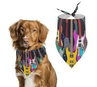 Bandana triangulaire pour chien coloré en polyester lavable pour chiens de taille moyenne et grande