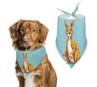 Bandana triangulaire pour chien de zoo de dessin animé amusant en polyester lavable pour chiens et chats de taille moyenne et grande