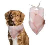 Bandana triangulaire pour chien en polyester lavable avec motifs floraux - Bandana mignon pour animaux de compagnie - Pour chiens et chats de taille moyenne et grande