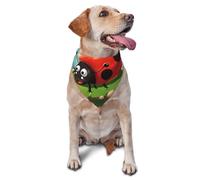 Bandana triangulaire pour chien et chat de petite et moyenne taille - Accessoire pour photos - Bandana triangulaire réglable - Lavable - Motif coccinelle