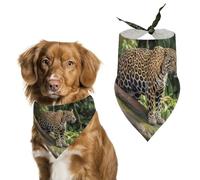 Bandana triangulaire pour chien tigre lavable en polyester pour chiens et chats de taille moyenne et grande