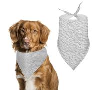 Bandana triangulaire réglable en papier pressé à froid pour chien et chat Blanc