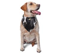 Bandana triangulaire réglable et lavable en forme de vache noire et blanche pour chiens de petite et moyenne taille et chats