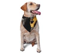 Bandana triangulaire réglable pour chien et chat de petite et moyenne taille - Accessoire pour photos - Motif chevaux noirs