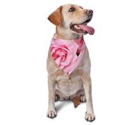 Bandana triangulaire réglable pour chien et chat de petite et moyenne taille Motif roses rouges