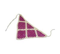 Bandana tricoté coloré en crochet pour femme - Motif foulard - Turban - Embrasse pour triangle pour envelopper la tête
