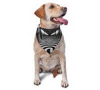 Bandana tunnel noir et blanc pour chien - Écharpe triangulaire pour animaux de compagnie, convient pour les chiens et chats de petite et moyenne taille