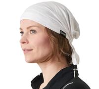 Bandana Turban Femme Chimio Et Chapeau Homme en 100% Coton, Foulard Cheveux Style Durag Et Bonnet Nuit, Coiffe Écharpe Pirate Blanc
