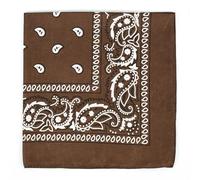 Bandana unisexe à imprimé géométrique pour la danse de rue et l'utilisation en plein air, léger, bandana léger pour la danse de rue, marron, Taille unique