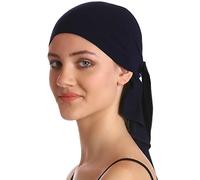 Bandana unisexe extra large en bambou Deresina - Couvre-chef doux et respirant pour la perte de cheveux et la chimiothérapie - Accessoire de tête quotidien (Nouveau - Noir)