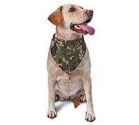 Bandana vert camouflage militaire pour chien durable et doux pour chiens de taille moyenne et grande