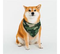 Bandana vert camouflage pour chien - Taille M - Réglable - Triangle - Double écharpe réversible - Lavable - Mouchoir quotidien pour chien de taille moyenne et grande - Cadeau