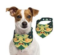 Bandana vert géométrique arbre de Noël pour chien et chat 1 pièce Accessoires pour petits chiens