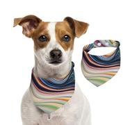 Bandana vintage à motif marbré pour chien, bandana d'été lavable et réglable pour chien de taille moyenne et grande taille