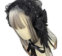 Bandana vintage avec nœud brodé en dentelle - Accessoire gothique unique pour femme - Décoration de cosplay - Accessoire punk