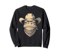 Bandana Vintage Grenouille Portant Un Chapeau de Cowboy rétro Western Sweatshirt