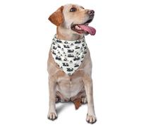 Bandana vintage imprimé pelleteuse pour chiens de petite, moyenne et grande taille, réglable, mignon, chat, chien, foulard, bavoirs, écharpe, mouchoir, accessoires