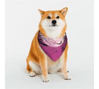 Bandana violet pour chien - Taille S - Réglable - Triangle - Double écharpe réversible - Lavable - Mouchoir quotidien pour chien de taille moyenne et grande - Cadeau