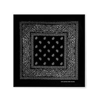 Bandanas 100 % coton pour femme / homme / enfants, unisexe avec motif Paisley, mouchoir couvre-chef, écharpe pour cheveux / cou / poignet / tête COD.644, Noir , Taille Unique