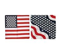 Bandanas 2 Pièces - Rouge, Étoile, Drapeau Américain, Nouveauté - Mascarade Américaine