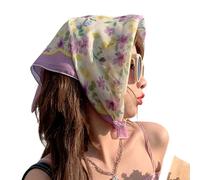 Bandanas à cheveux floraux à nouer pour femmes et filles, écharpes légères triangulaires, cadeaux bandanas à nouer pour femmes, E, Taille unique