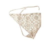 Bandanas Bandeau pour Femme | Bandana Boho Plage pour Femmes,Bandana Élastique Coton Antidérapant à Fleurs Crochet Marguerites pour Tresses Plage Cowgirl Festival Tenues Yoga