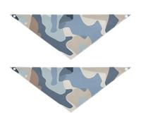 Bandanas camouflage bleu layette saisonnier pour chien, forme unique, ajustement réglable, triangulaire, ensemble de vacances pour chiens et chats